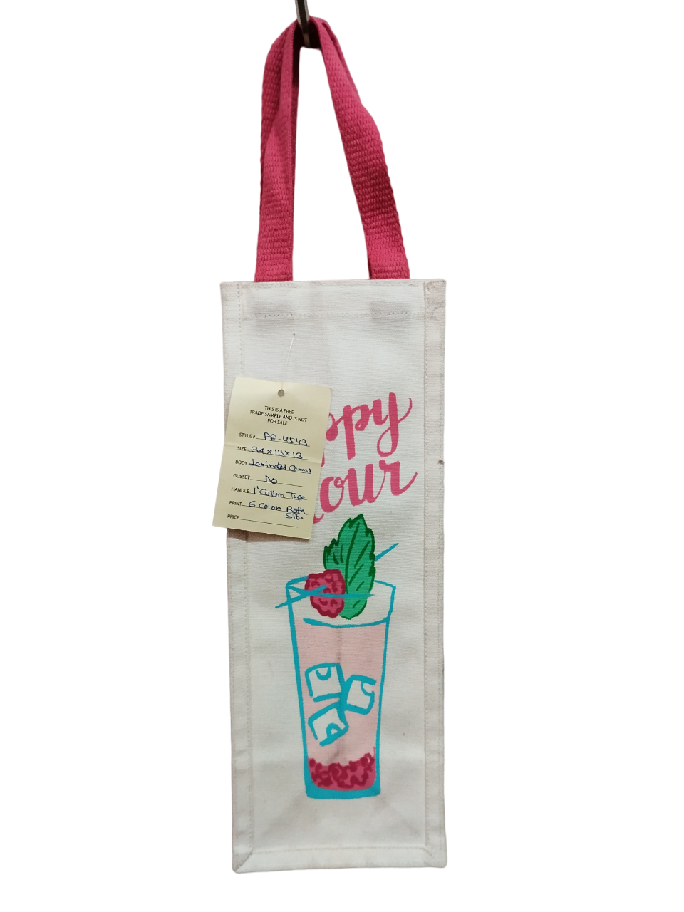 PE4543 CANVAS WINE BAG